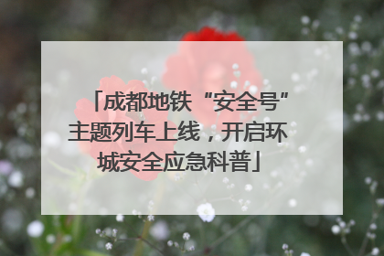 成都地铁“安全号”主题列车上线，开启环城安全应急科普