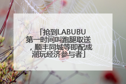 抢到LABUBU第一时间叫跑腿取送，顺丰同城等即配成潮玩经济参与者
