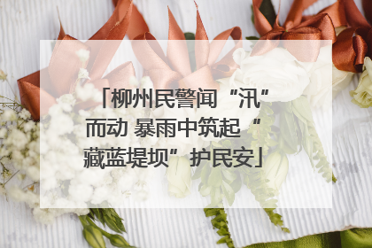 柳州民警闻“汛”而动 暴雨中筑起“藏蓝堤坝”护民安
