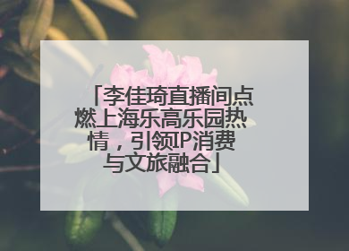李佳琦直播间点燃上海乐高乐园热情，引领IP消费与文旅融合
