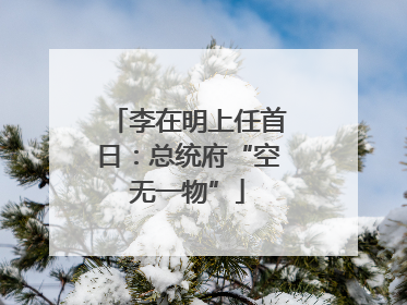 李在明上任首日：总统府“空无一物”
