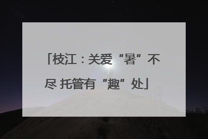 枝江：关爱“暑”不尽 托管有“趣”处