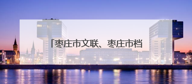 枣庄市文联、枣庄市档案馆举办“文润枣庄·艺联万家”文艺志愿者走进档案馆主题活动