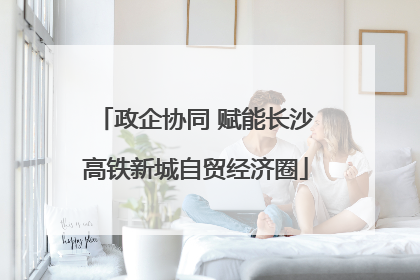 政企协同 赋能长沙高铁新城自贸经济圈