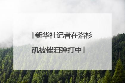 新华社记者在洛杉矶被催泪弹打中