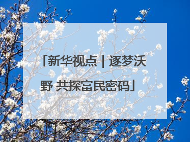 新华视点｜逐梦沃野 共探富民密码
