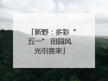 新野：多彩“五一” 田园风光引客来