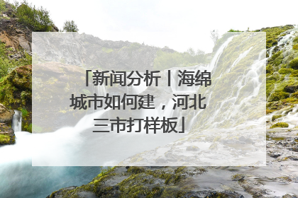 新闻分析丨海绵城市如何建，河北三市打样板