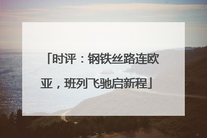 时评：钢铁丝路连欧亚，班列飞驰启新程