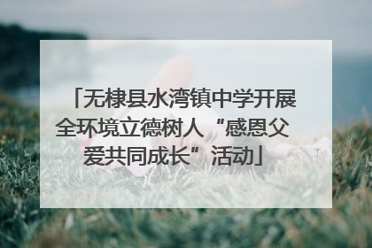 无棣县水湾镇中学开展全环境立德树人“感恩父爱共同成长”活动