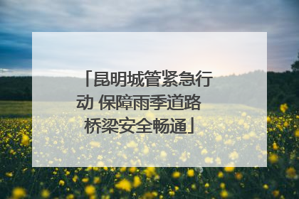 昆明城管紧急行动 保障雨季道路桥梁安全畅通