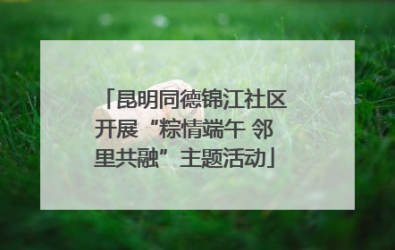 昆明同德锦江社区开展“粽情端午 邻里共融”主题活动