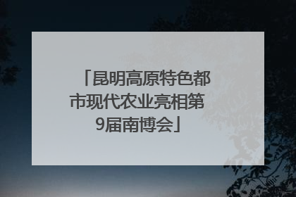 昆明高原特色都市现代农业亮相第9届南博会