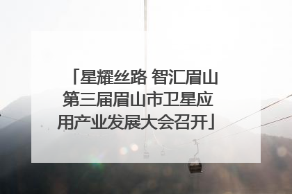 星耀丝路 智汇眉山 第三届眉山市卫星应用产业发展大会召开