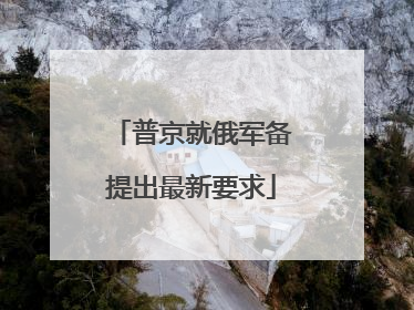 普京就俄军备提出最新要求