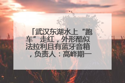 武汉东湖水上“跑车”走红，外形酷似法拉利且有蓝牙音箱，负责人：高峰期一两百人排队