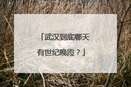 武汉到底哪天有世纪晚霞？