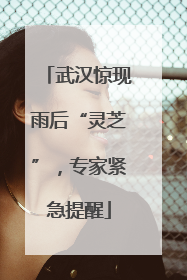 武汉惊现雨后“灵芝”，专家紧急提醒