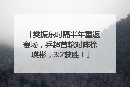 樊振东时隔半年重返赛场，乒超首轮对阵徐瑛彬，3:2获胜！