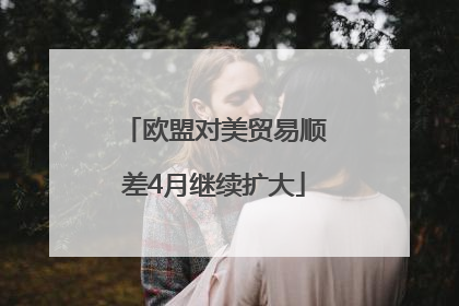 欧盟对美贸易顺差4月继续扩大