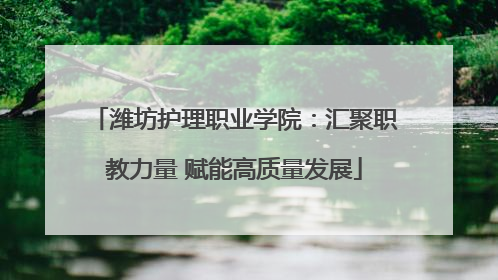 潍坊护理职业学院：汇聚职教力量 赋能高质量发展