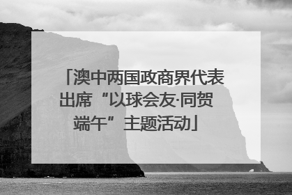 澳中两国政商界代表出席“以球会友·同贺端午”主题活动
