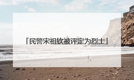 民警宋祖钦被评定为烈士