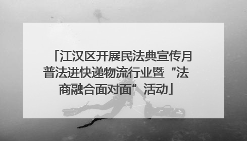 江汉区开展民法典宣传月普法进快递物流行业暨“法商融合面对面”活动