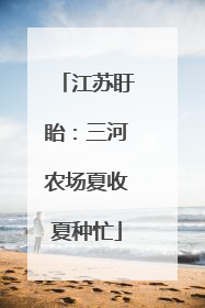 江苏盱眙：三河农场夏收夏种忙