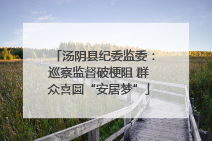 汤阴县纪委监委：巡察监督破梗阻 群众喜圆“安居梦”