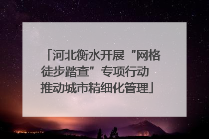 河北衡水开展“网格徒步踏查”专项行动 推动城市精细化管理
