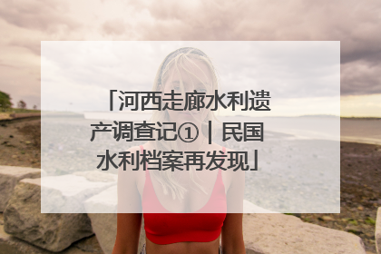 河西走廊水利遗产调查记①｜民国水利档案再发现