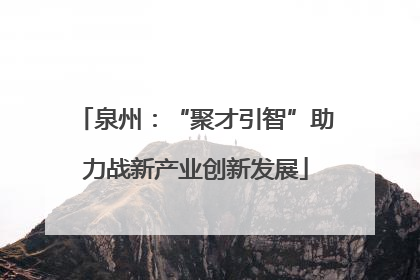 泉州：“聚才引智”助力战新产业创新发展