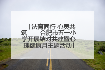 法育同行 心灵共筑——合肥市五一小学开展结对共建暨心理健康月主题活动