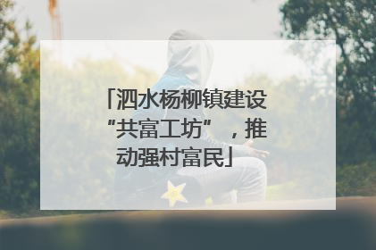 泗水杨柳镇建设“共富工坊”，推动强村富民