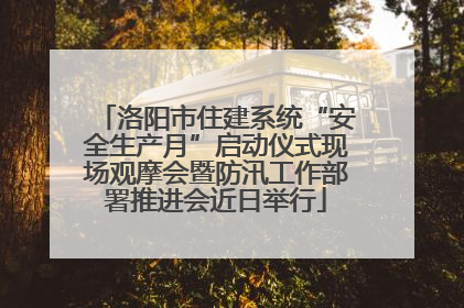 洛阳市住建系统“安全生产月”启动仪式现场观摩会暨防汛工作部署推进会近日举行