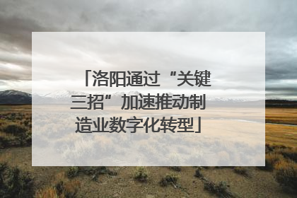 洛阳通过“关键三招”加速推动制造业数字化转型