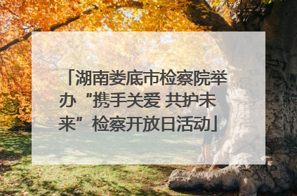 湖南娄底市检察院举办“携手关爱 共护未来”检察开放日活动