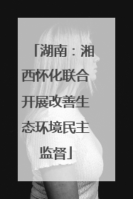 湖南：湘西怀化联合开展改善生态环境民主监督