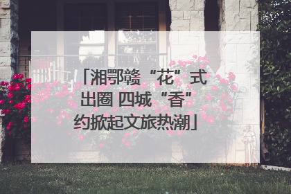 湘鄂赣“花”式出圈 四城“香”约掀起文旅热潮