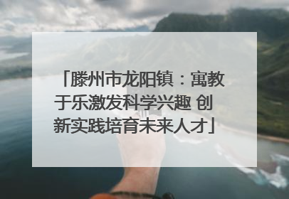 滕州市龙阳镇：寓教于乐激发科学兴趣 创新实践培育未来人才