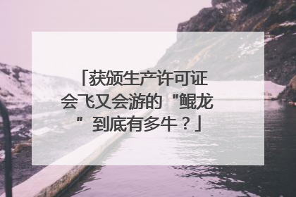 获颁生产许可证 会飞又会游的“鲲龙”到底有多牛？