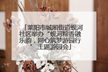 莱阳市城厢街道蚬河社区举办“蚬河粽香融乐韵，同心筑梦游园行” 主题游园会