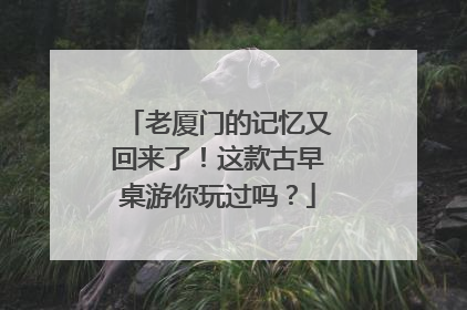 老厦门的记忆又回来了！这款古早桌游你玩过吗？