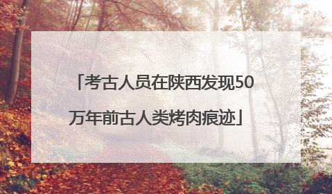 考古人员在陕西发现50万年前古人类烤肉痕迹