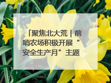 聚焦北大荒｜前哨农场积极开展“安全生产月”主题宣传活动