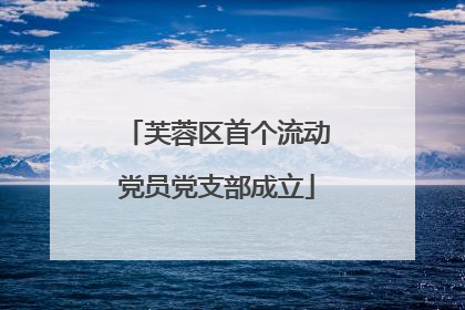 芙蓉区首个流动党员党支部成立