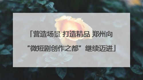 营造场景 打造精品 郑州向“微短剧创作之都”继续迈进