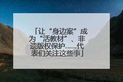 让“身边案”成为“活教材”、非遗版权保护……代表们关注这些事
