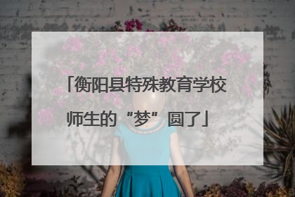 衡阳县特殊教育学校师生的“梦”圆了